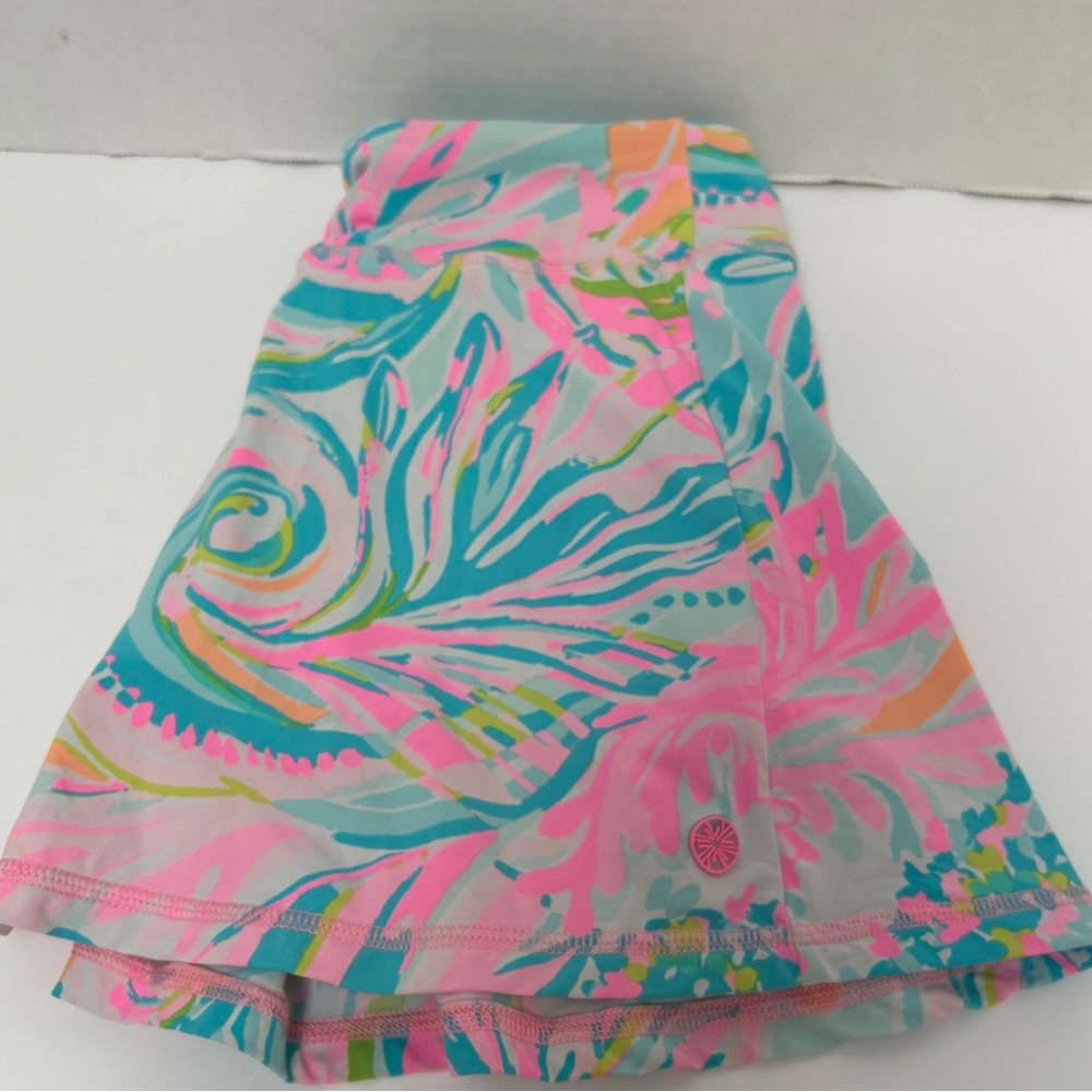 Lilly Pulitzer Luxletic Aila Skort Skirt size XS Neon Carnivale Coral UPF 50+